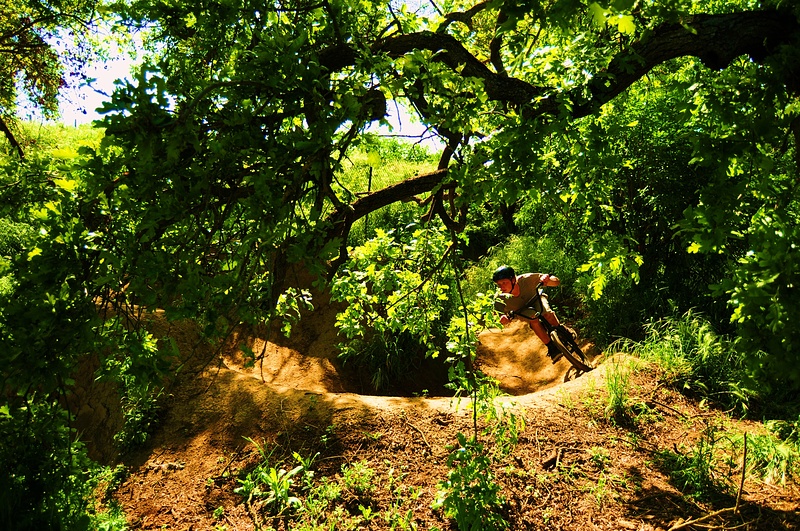 carving the berm between the second lip and landing