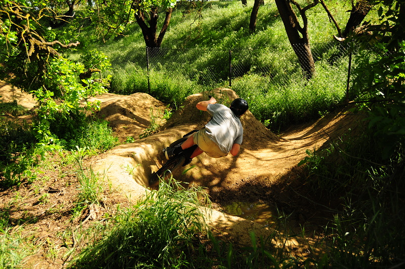 carving the berm in between the second lip and landing