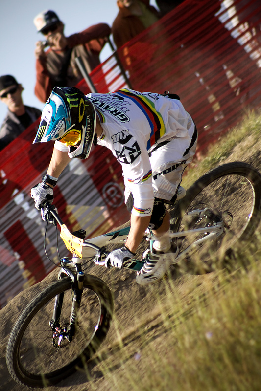 Jared Graves raced his way to a 4th place in the Dual Slalom. Photo: Tony Tarumoto