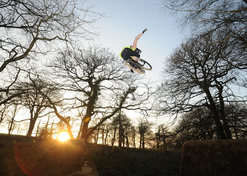 Evening sesh. Dan broke his leg the following day from a seemingly innocuous bail, he rode the line a couple of times before he realised! Tank.
