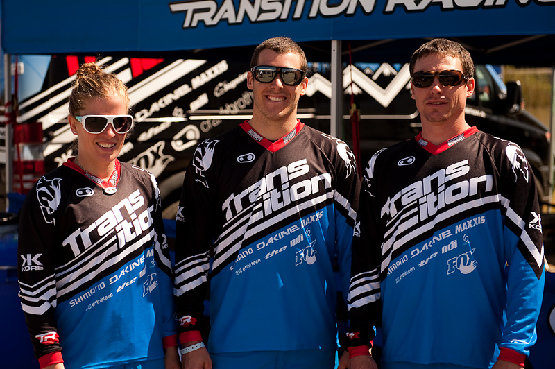 Jill Kintner, Bryn Atkinson, Lars Sternberg in the 2010 Transition Racing pit