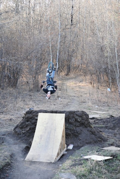 Going for my first backflip !!!