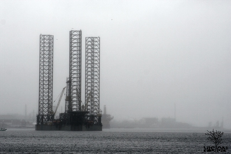 Jack up oil rig in Halifax Harbour.