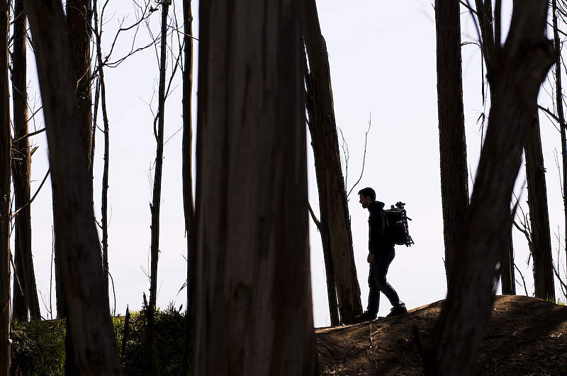 Aaron Larocque wandering while wondering why no-one wants to shoot at this place.