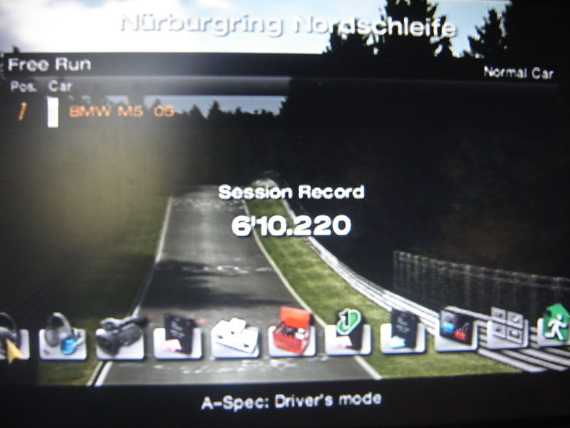 6.10 in a M5, i made a small error before the karussell, could have had a 6.06 or summit similar i reckons :(