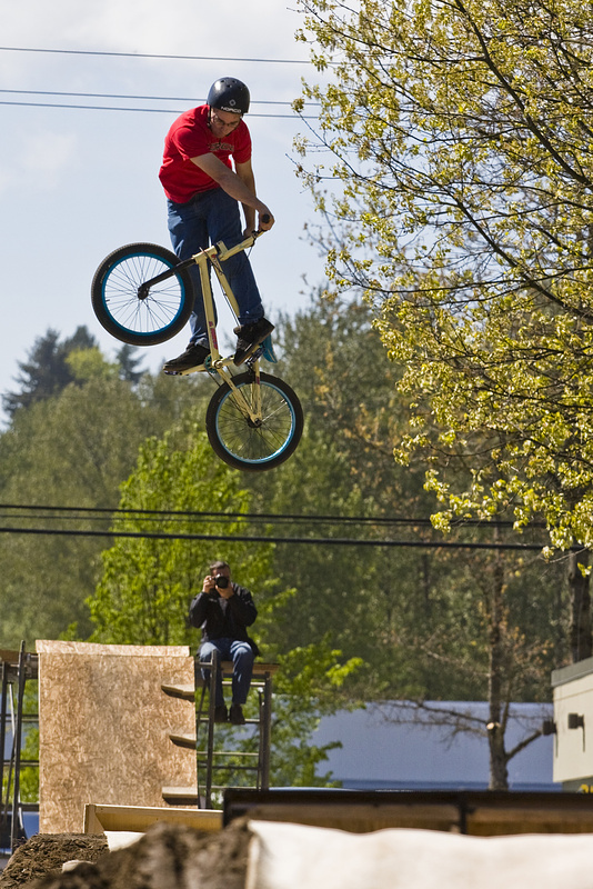 The sole BMX in the comp was pure style!