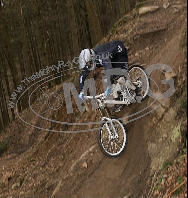 me on my brother's bike at cwmcarn on the quarry