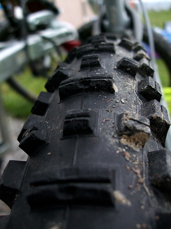 My new tires after 3 days riding in bkepark Winterberg