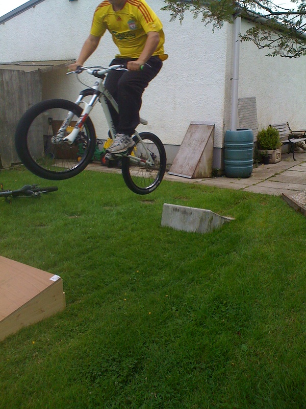 just messing around on small jumps around house
