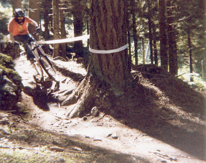 riding the old world cup course at nevegal... circa 2003!