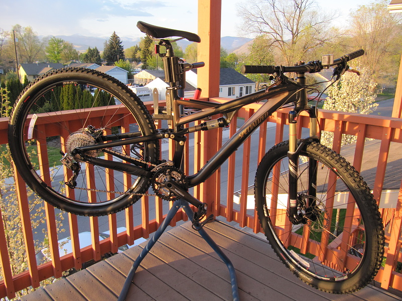 2010 Specialized Stumpjumper 29er. Now built up with XT cranks, X0, Schwable tires, and different Bars and stem.