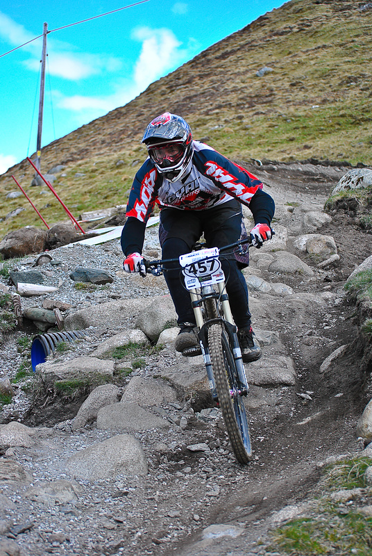 Over the rocks on the top section at the Fort William BDS