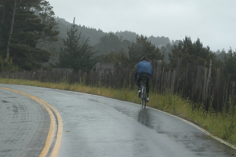 Fort Bragg-Bodega Bay/103 miles. raining and windy the whole time