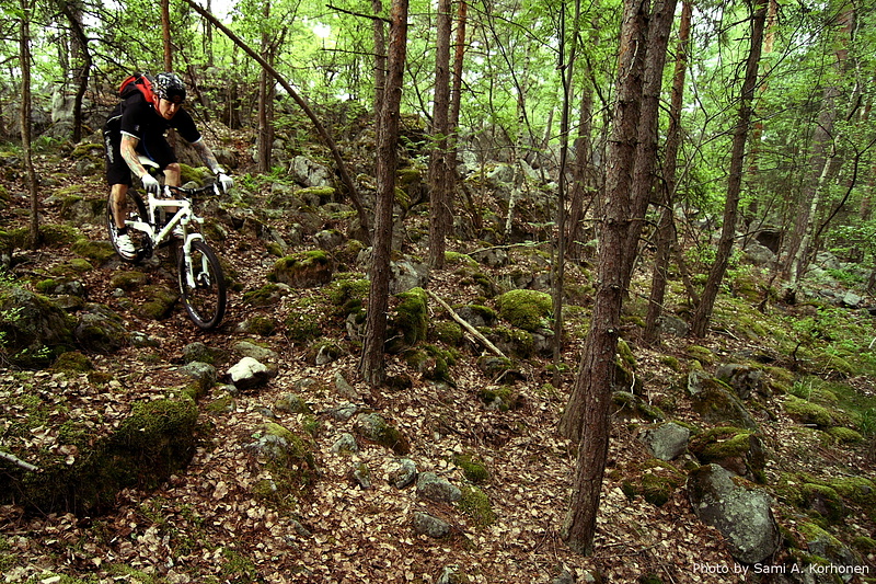Riding some more technical trails.