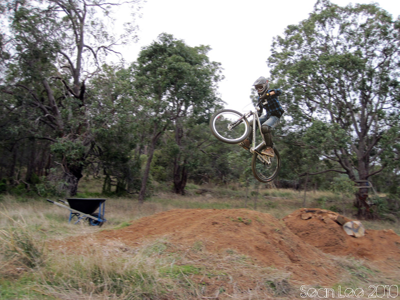 Kristyan trying our new dirt jump. A little colour correction done in Adobe Photoshop CS3.