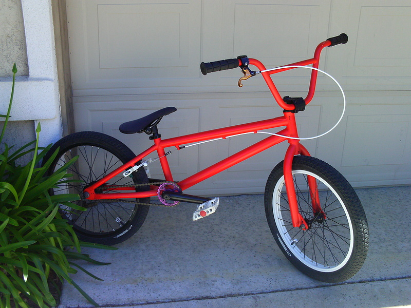 my bike with a new shadow conspiracy crank and bones cain wheel and gold finger lever