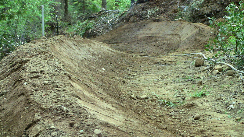 New section just past the driveway jump. All new berms. The entire section is not completely done, more to come.