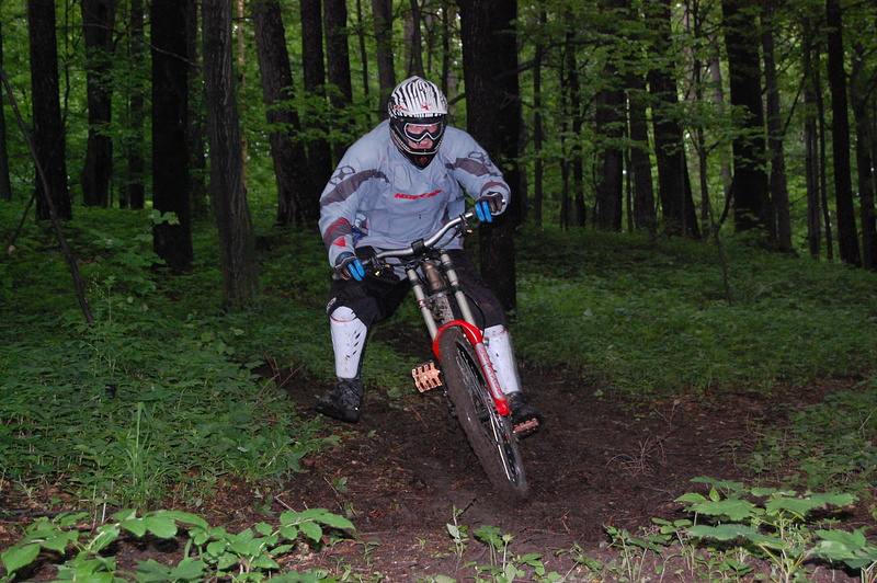 Dh training in muddy conditions