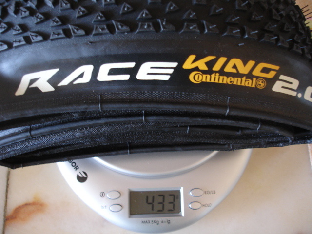 Continental Race King Supersonic 2.0 foldable bead 
433gr