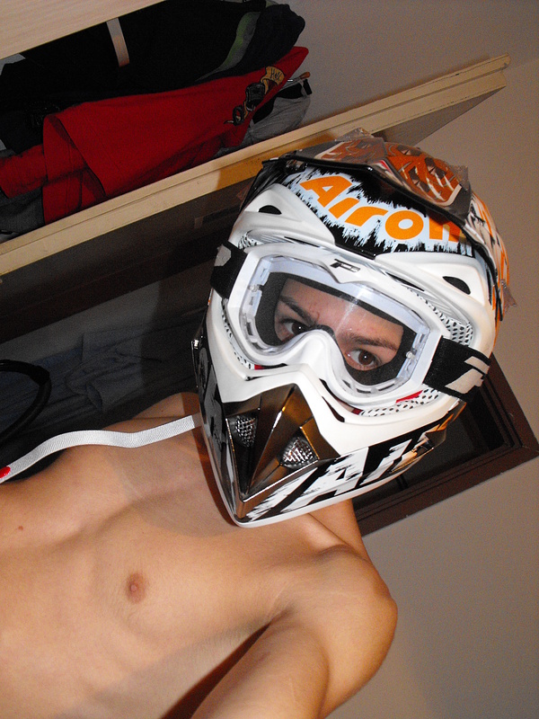 With new helmet