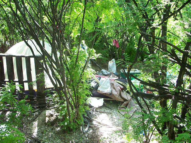 one of many hobo camps in the area