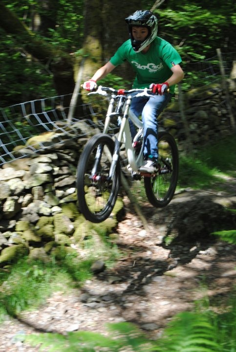 Henry Parkinson photo :P me over a rock up big wood on sam's norco :P
