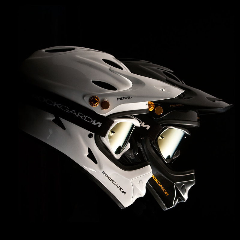 White and Black Pearl Helmets from Rockgardn.....www.rockgardn.com