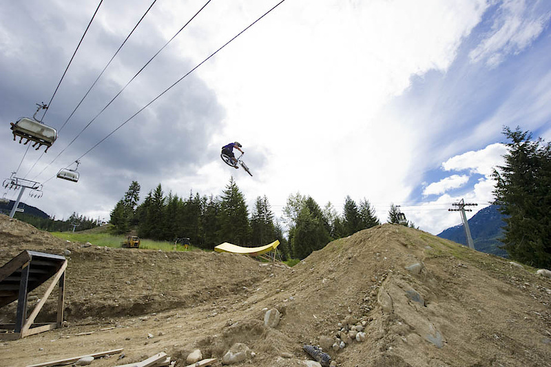 Checking out the Crankworx features... or is it Chucking the Crankworx features