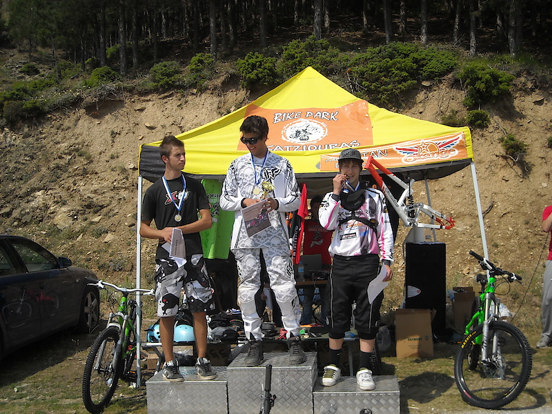 downhill junior category podium..me 3rd...