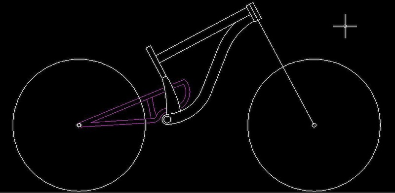 My bicycle design. No linkage, because that is secret. :)