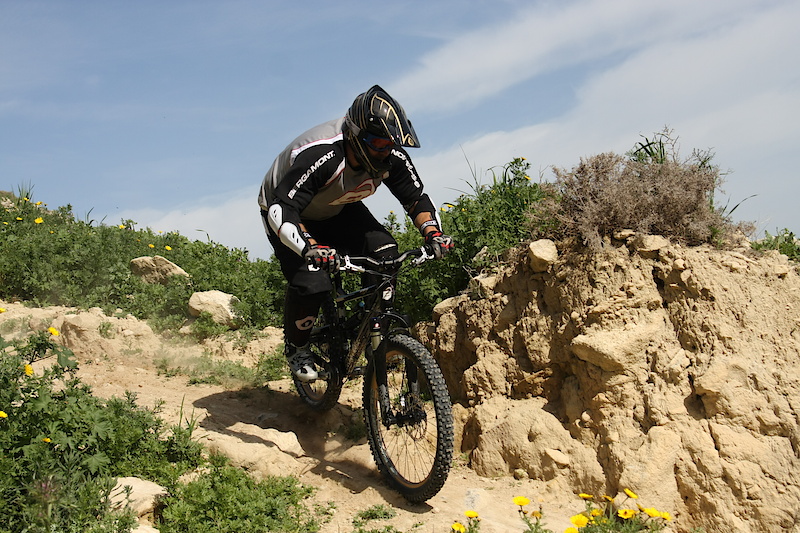 Antonis killing a technical section of the track