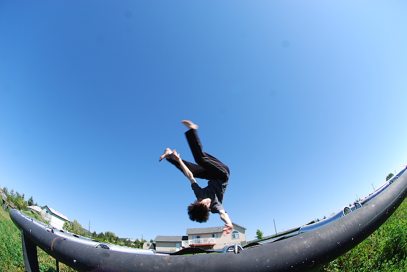 a picture i took of my friend doing a flip.