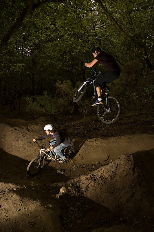 Joe and Ant doing the berm gap