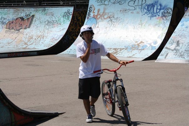 Biking in the Geneva skatepark