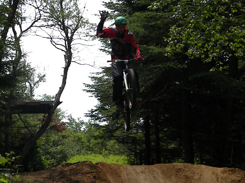 Me doing a one hander off the friendly giant