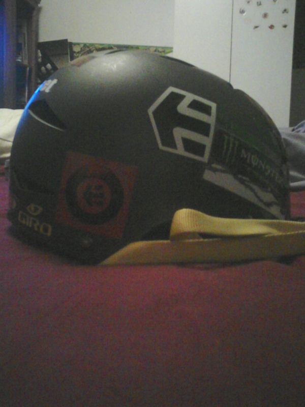 My Giro Flak Helmet loaded with stickers!