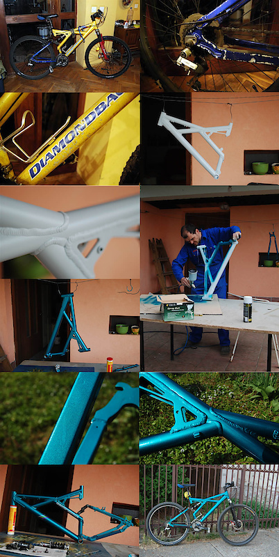 Friend liked this beaten up bike so much she bought it and had us paint it and fix it. We used Honda automotive paint.