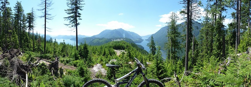 An epic ride to the end of Alouette Lake with view of Stave and Alouette as the reward.