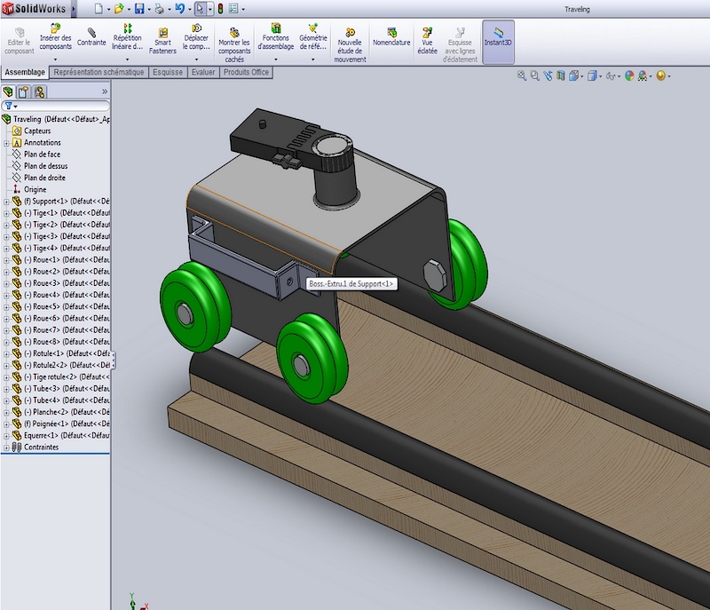 Traveling system on solidworks

=)