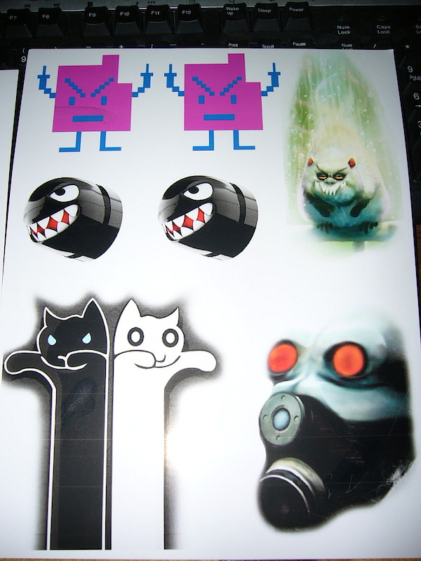 Sticker prototypes.
