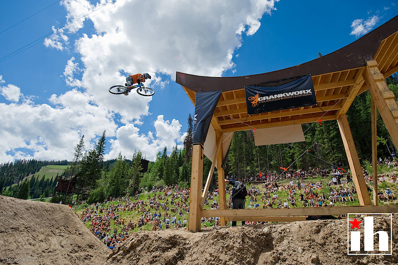 Amir Kabbani had a solid run, here he does a 360 x-up off the whale tail.