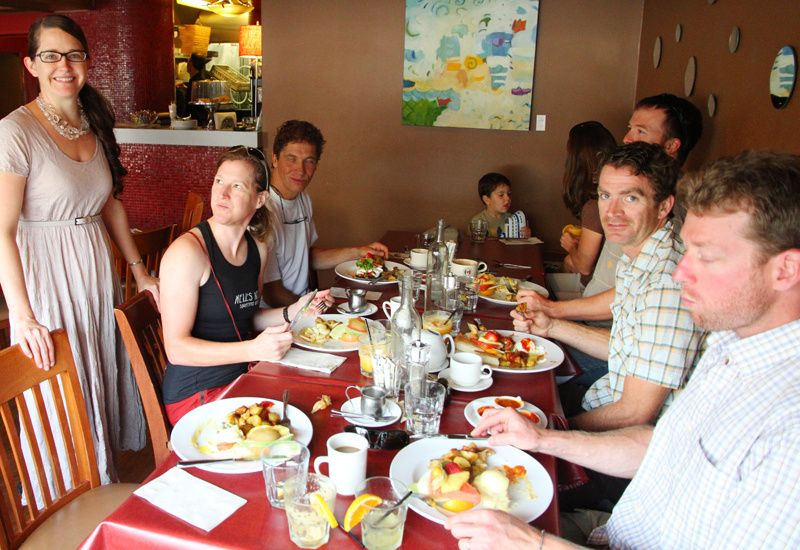 Atlas Restaurant in Courtenay. 

Great place for bennies and other breakfast items!