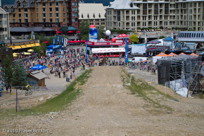 Riders will exit the catchers mitt and get their sprint on towards the course's final stunt...