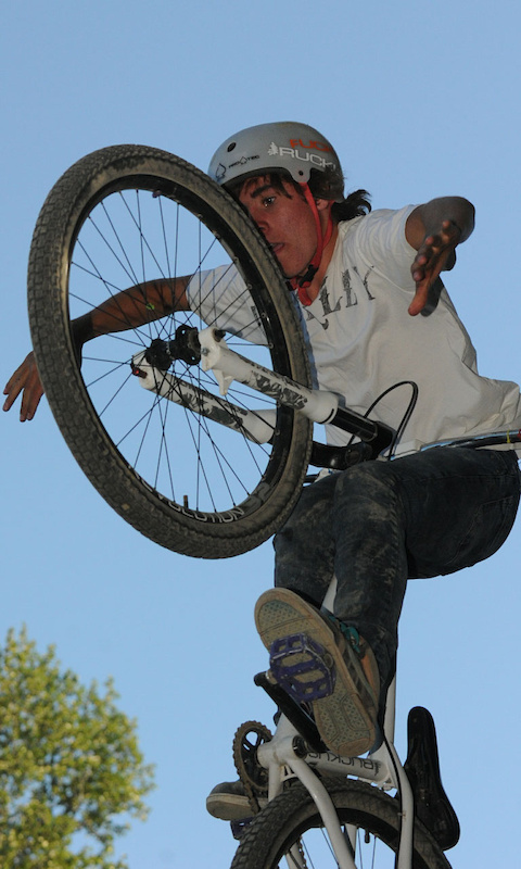 Close up of dirt bike jumpers