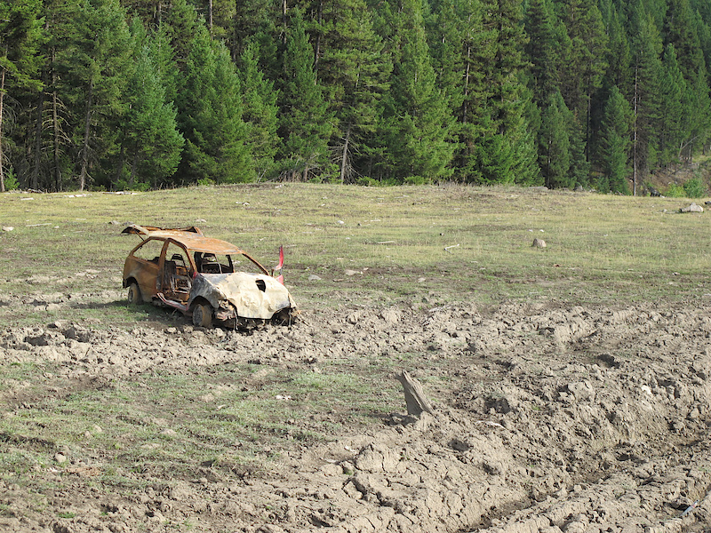 4x4s and burnt cars - ya small towns!