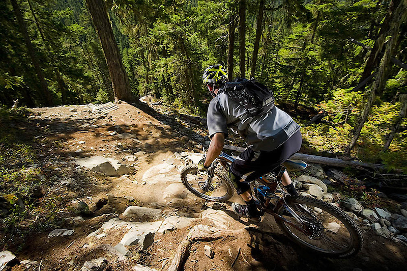 Comfortably Numb is a worthwhile ride if you can climb like a billy goat. But even if you can't, it's a ride everyone should do at least once. Ross Schnell taking a