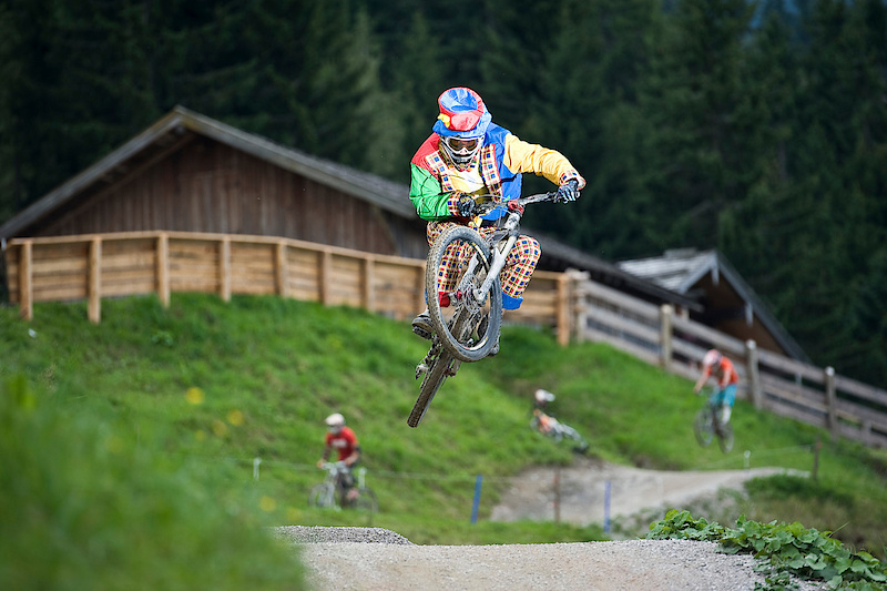 Masquerade riding &amp; photoshoot @ Leogang. Photo and copyright Toni Juopperi. 2nd attempt; photographer likes this pic better.
