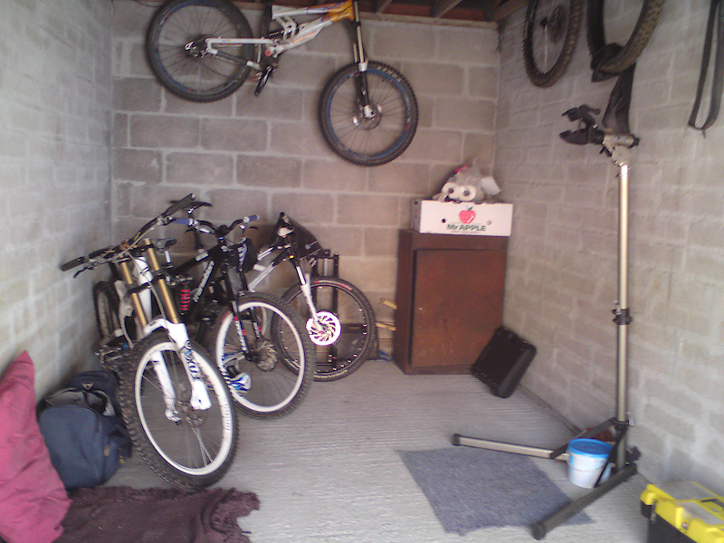 the shed, TR450, Dirtbag, Marin and ECD (which is for sale)