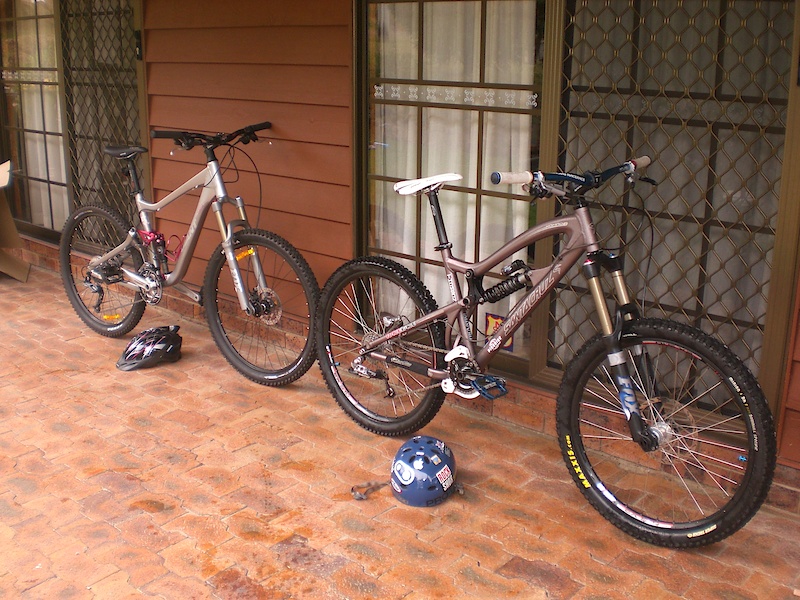 my nomad and wikes cypher after a was and after our 1st real hit out...new saddle too