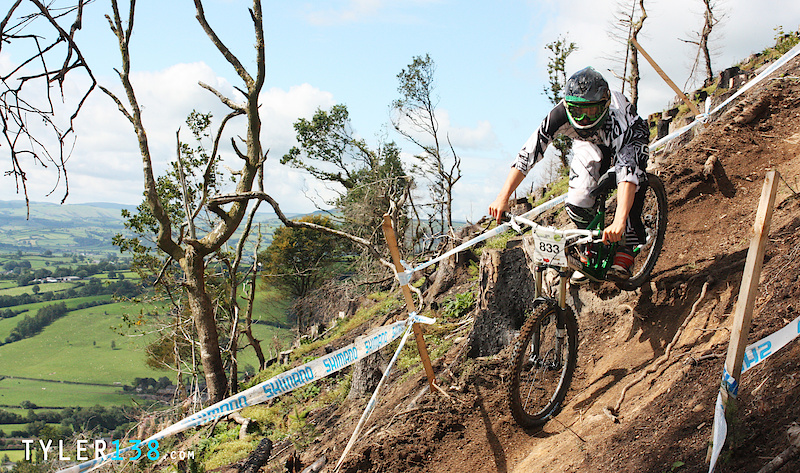 Freddie Oxley on his first race run.